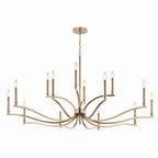 KICHLER 52698CPZ Malene 52.75 Inch 14 Light 2-Tier Chandelier In Champagne Bronze
