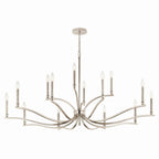 KICHLER 52698PN Malene 52.75 Inch 14 Light 2-Tier Chandelier In Polished Nickel