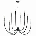 KICHLER 52699BK Malene 45.25 Inch 8 Light Foyer Chandelier In Black