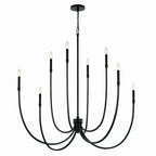 KICHLER 52699BK Malene 45.25 Inch 8 Light Foyer Chandelier In Black
