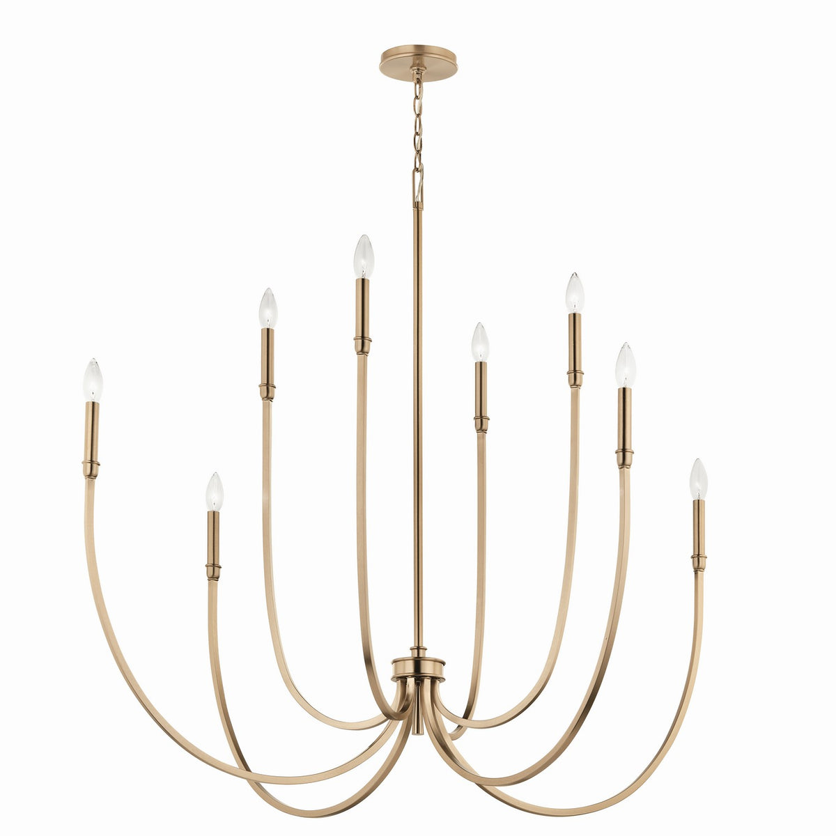 KICHLER 52699CPZ Malene 45.25 Inch 8 Light Foyer Chandelier In Champagne Bronze