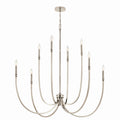 KICHLER 52699PN Malene 45.25 Inch 8 Light Foyer Chandelier In Polished Nickel