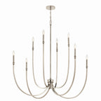 KICHLER 52699PN Malene 45.25 Inch 8 Light Foyer Chandelier In Polished Nickel