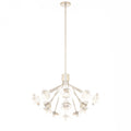KICHLER 52702CPZCLR Silvarious 38 Inch 16 Light Convertible Chandelier With Clear Glass In Champagne Bronze