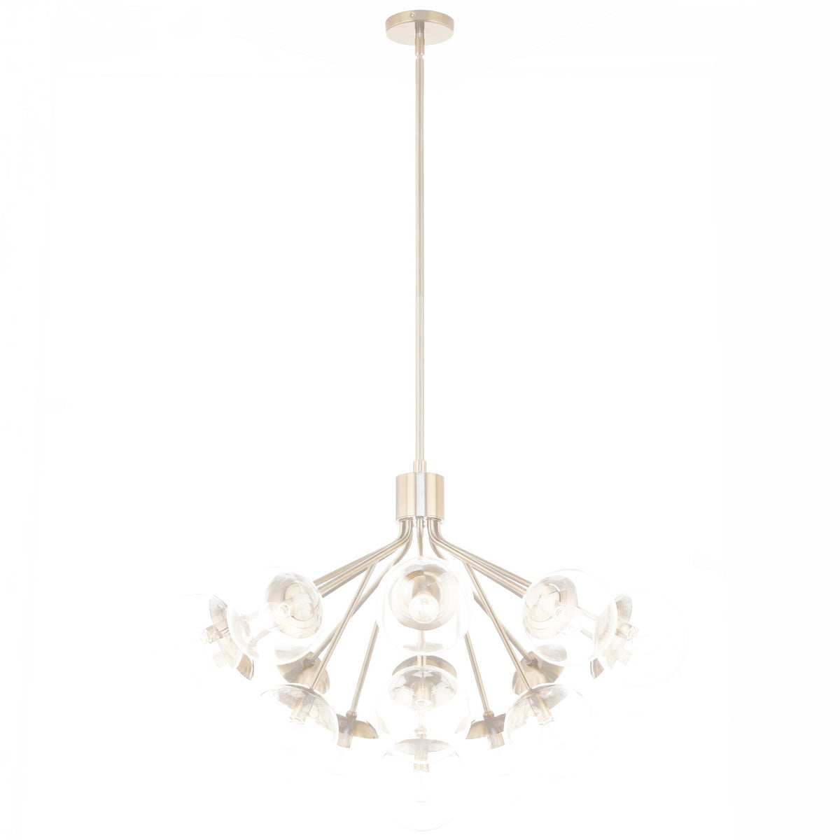 KICHLER 52702CPZCLR Silvarious 38 Inch 16 Light Convertible Chandelier With Clear Glass In Champagne Bronze