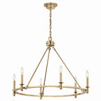 KICHLER 52705CPZ Carrick 32.25 Inch 6 Light Chandelier In Champagne Bronze