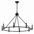 KICHLER 52706BK Carrick 40.75 Inch 8 Light Chandelier In Black