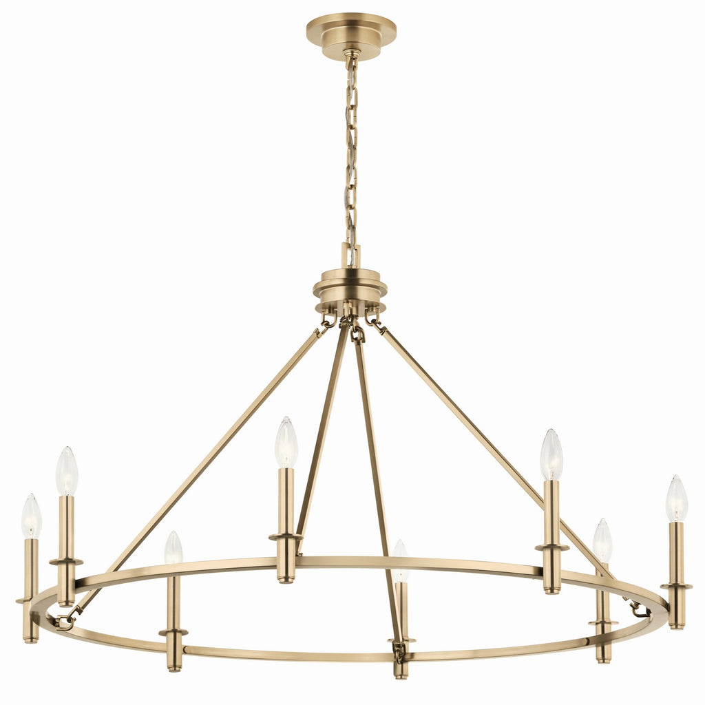 KICHLER 52706CPZ Carrick 40.75 Inch 8 Light Chandelier In Champagne Bronze
