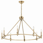 KICHLER 52706CPZ Carrick 40.75 Inch 8 Light Chandelier In Champagne Bronze