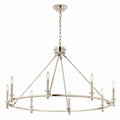 KICHLER 52706PN Carrick 40.75 Inch 8 Light Chandelier In Polished Nickel