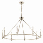 KICHLER 52706PN Carrick 40.75 Inch 8 Light Chandelier In Polished Nickel