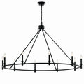 KICHLER 52707BK Carrick 54.25 Inch 10 Light Chandelier In Black