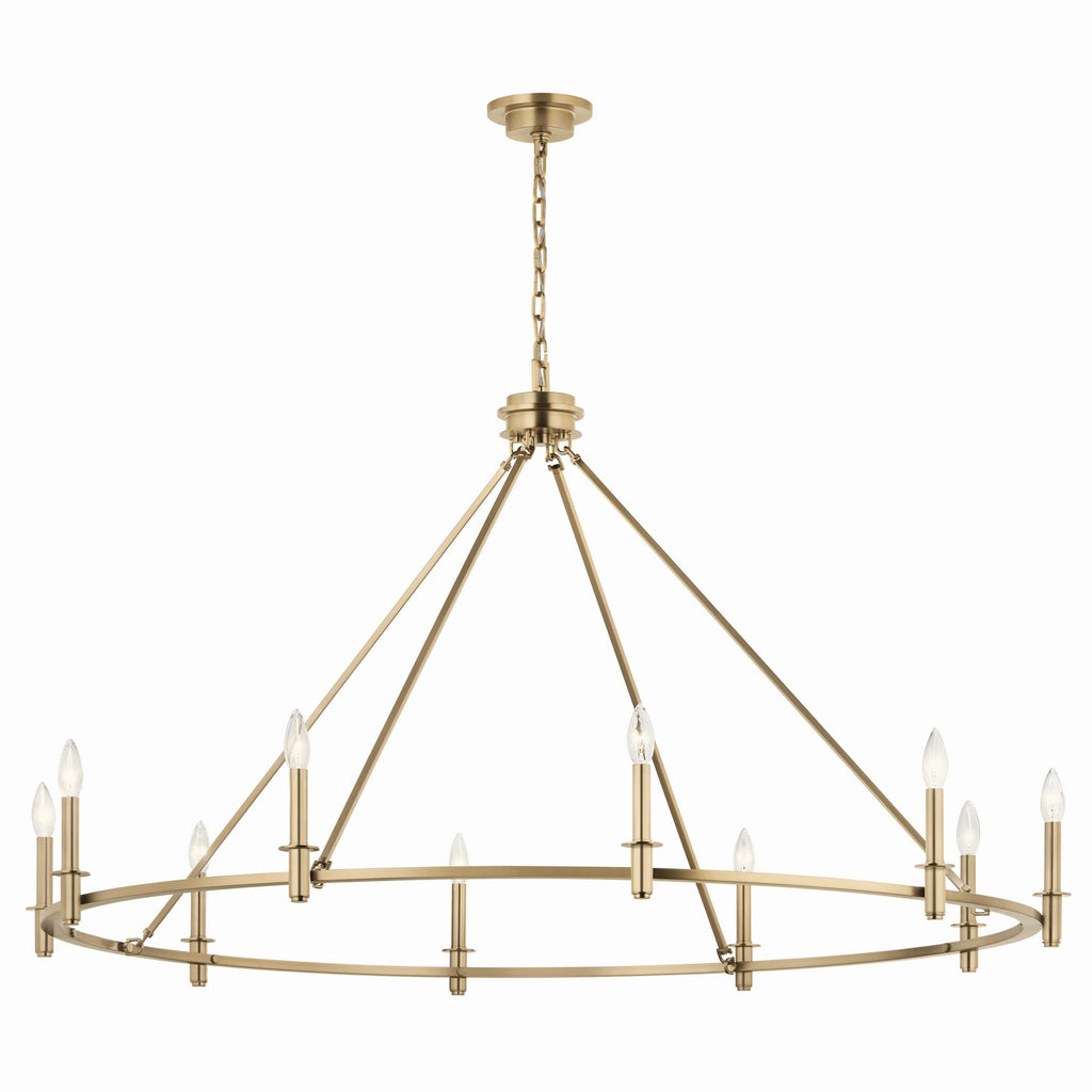 KICHLER 52707CPZ Carrick 54.25 Inch 10 Light Chandelier In Champagne Bronze
