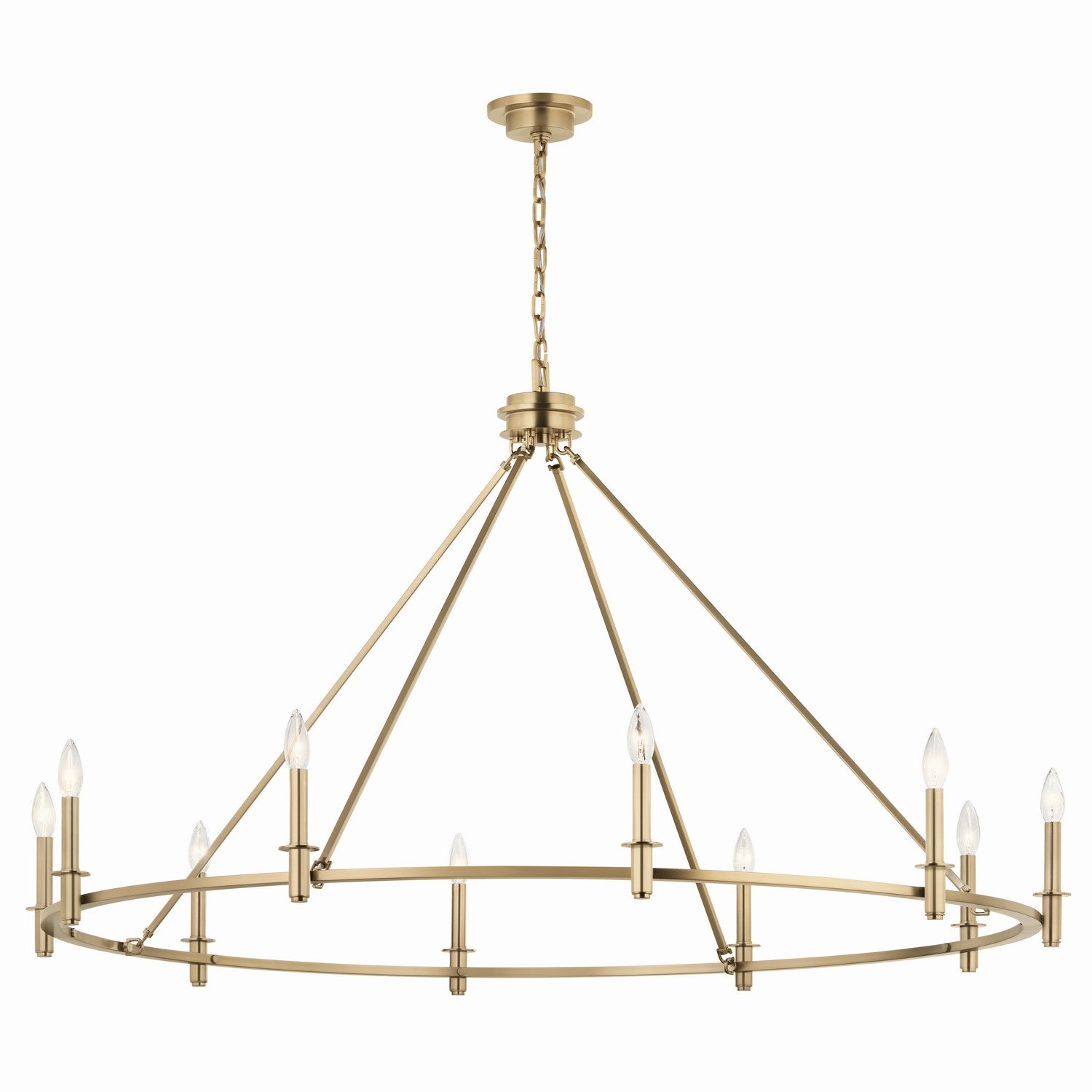 KICHLER 52707CPZ Carrick 54.25 Inch 10 Light Chandelier In Champagne Bronze