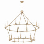 KICHLER 52708CPZ Carrick 54.25 Inch 18 Light 2-Tier Chandelier In Champagne Bronze