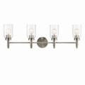 KICHLER 55186NI Madden 34 Inch 4 Light Vanity With Clear Glass In Brushed Nickel