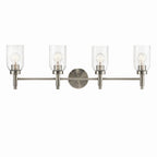 KICHLER 55186NI Madden 34 Inch 4 Light Vanity With Clear Glass In Brushed Nickel