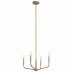 KICHLER 52716CPZ Madden 20 Inch 4 Light Convertible Chandelier In Champagne Bronze