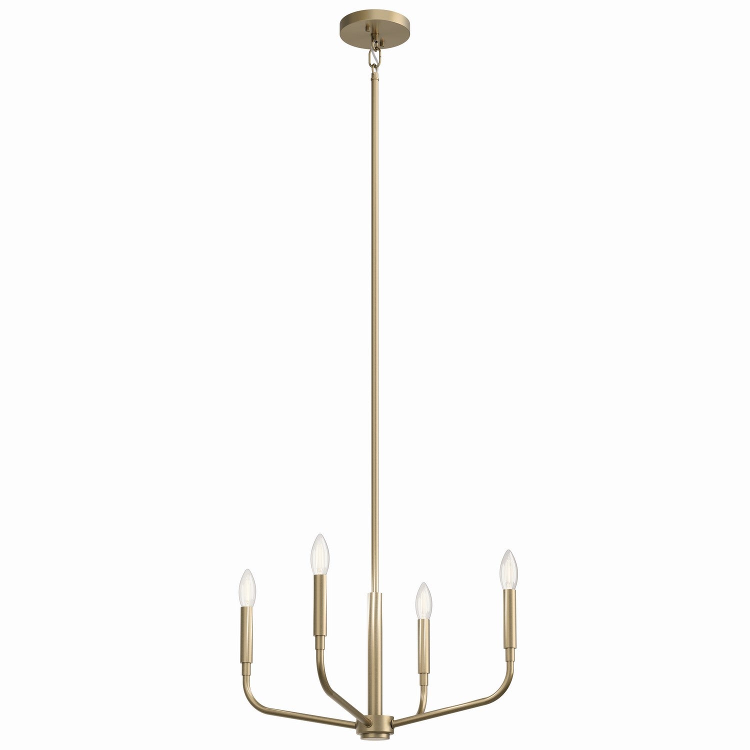 KICHLER 52716CPZ Madden 20 Inch 4 Light Convertible Chandelier In Champagne Bronze
