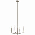 KICHLER 52716NI Madden 20 Inch 4 Light Convertible Chandelier In Brushed Nickel