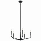 KICHLER 52717BK Madden 26 Inch 5 Light Chandelier In Black