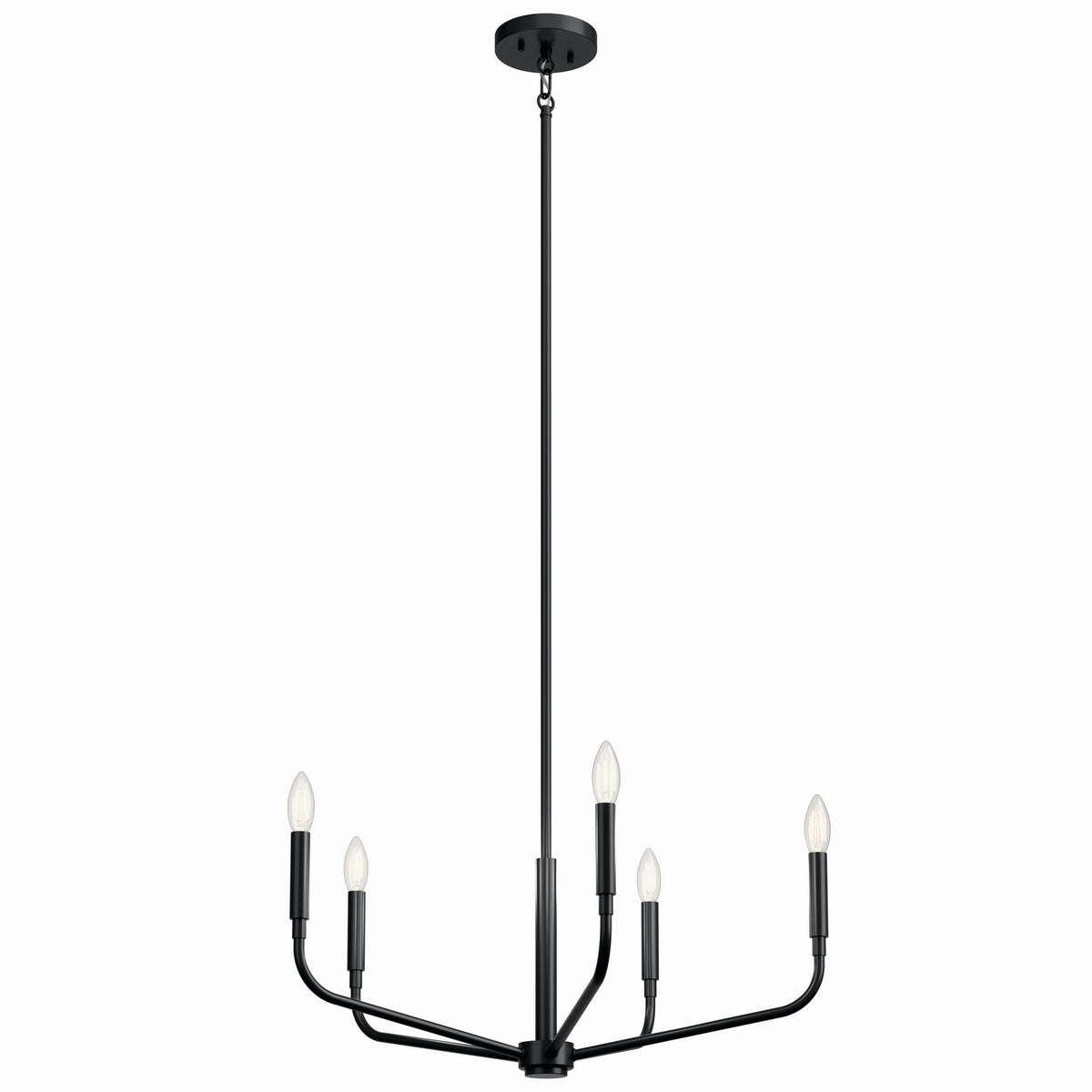 KICHLER 52717BK Madden 26 Inch 5 Light Chandelier In Black