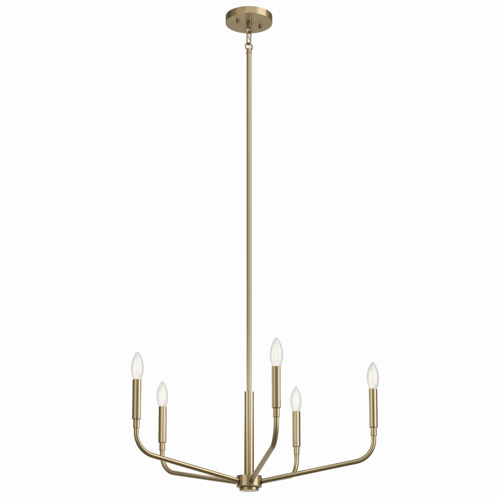 KICHLER 52717CPZ Madden 26 Inch 5 Light Chandelier In Champagne Bronze