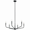 KICHLER 52718BK Madden 32 Inch 6 Light Chandelier In Black