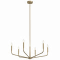 KICHLER 52718CPZ Madden 32 Inch 6 Light Chandelier In Champagne Bronze