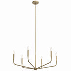 KICHLER 52718CPZ Madden 32 Inch 6 Light Chandelier In Champagne Bronze