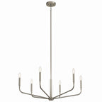 KICHLER 52718NI Madden 32 Inch 6 Light Chandelier In Brushed Nickel