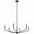 KICHLER 52719BK Madden 38 Inch 6 Light Chandelier In Black