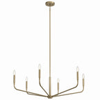 KICHLER 52719CPZ Madden 38 Inch 6 Light Chandelier In Champagne Bronze