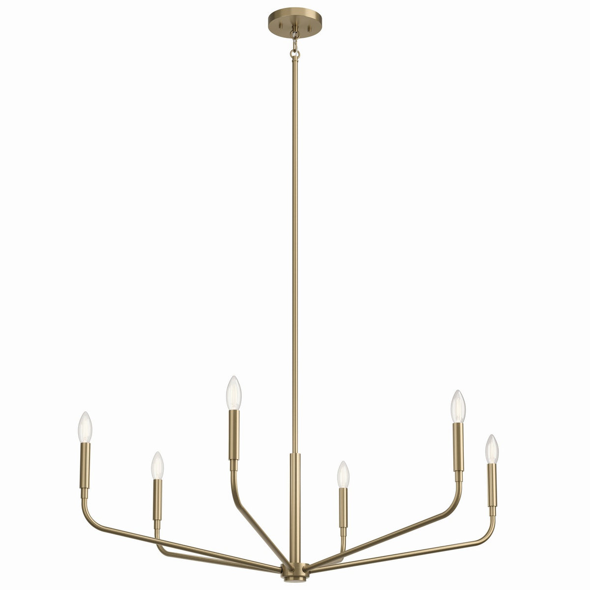KICHLER 52719CPZ Madden 38 Inch 6 Light Chandelier In Champagne Bronze