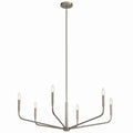 KICHLER 52719NI Madden 38 Inch 6 Light Chandelier In Brushed Nickel