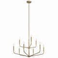 KICHLER 52720CPZ Madden 32 Inch 9 Light 2-Tier Chandelier In Champagne Bronze