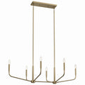 KICHLER 52721CPZ Madden 45 Inch 6 Light Linear Chandelier In Champagne Bronze