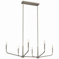 KICHLER 52721NI Madden 45 Inch 6 Light Linear Chandelier In Brushed Nickel