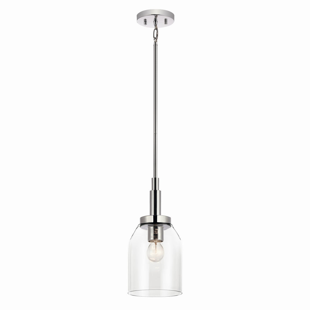 KICHLER 52725CH Madden 15 Inch 1 Light Mini Pendant With Clear Glass In Chrome