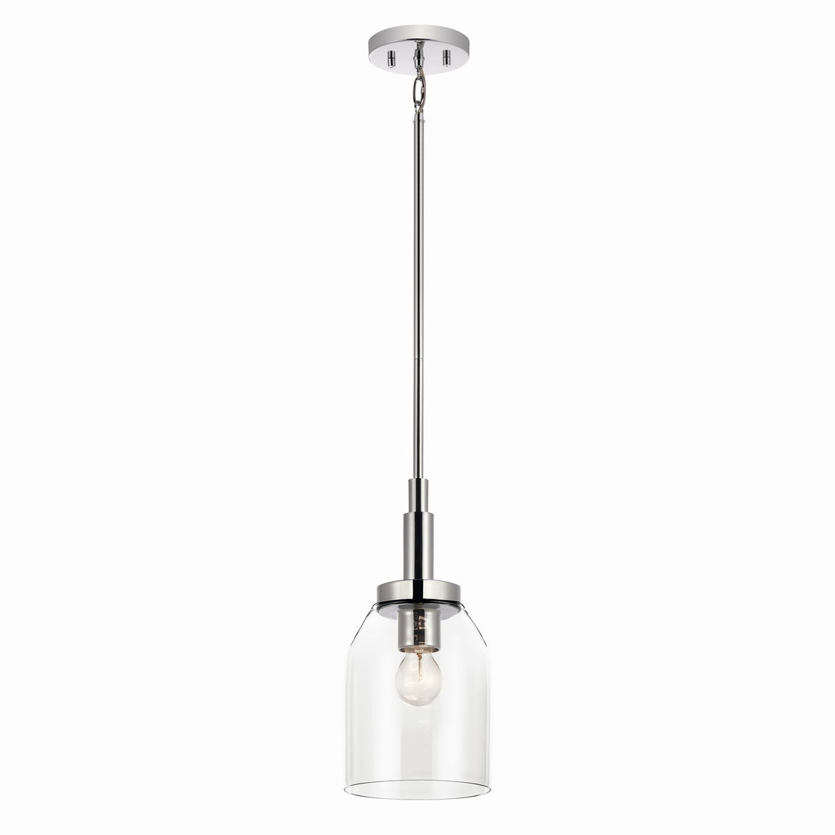 KICHLER 52725CH Madden 15 Inch 1 Light Mini Pendant With Clear Glass In Chrome