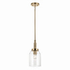 KICHLER 52725CPZ Madden 15 Inch 1 Light Mini Pendant With Clear Glass In Champagne Bronze