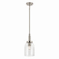 KICHLER 52725NI Madden 15 Inch 1 Light Mini Pendant With Clear Glass In Brushed Nickel
