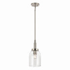 KICHLER 52725NI Madden 15 Inch 1 Light Mini Pendant With Clear Glass In Brushed Nickel