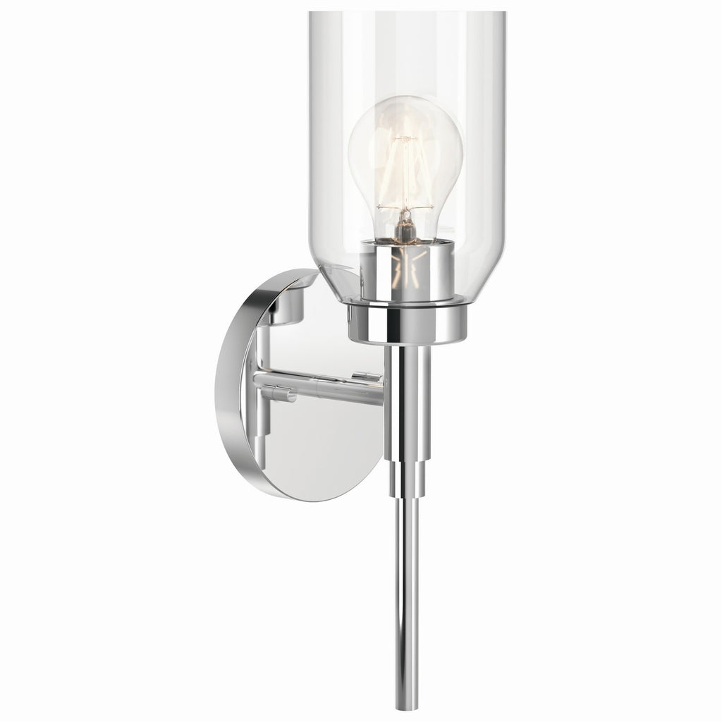 KICHLER 55183CH Madden 14.75 Inch 1 Light Wall Sconce With Clear Glass In Chrome
