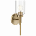 KICHLER 55183CPZ Madden 14.75 Inch 1 Light Wall Sconce With Clear Glass In Champagne Bronze