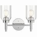KICHLER 55184CH Madden 14.25 Inch 2 Light Vanity With Clear Glass In Chrome