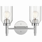 KICHLER 55184CH Madden 14.25 Inch 2 Light Vanity With Clear Glass In Chrome