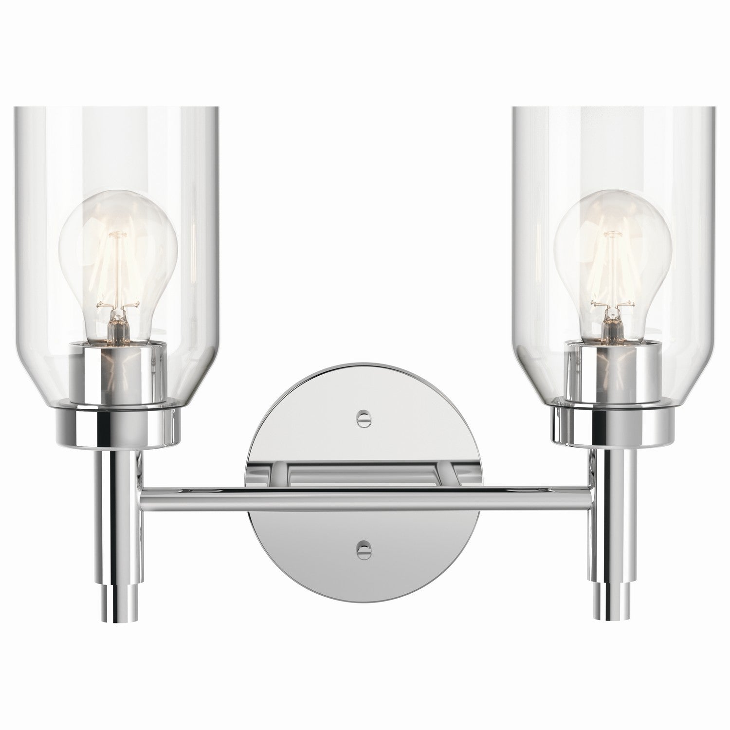 KICHLER 55184CH Madden 14.25 Inch 2 Light Vanity With Clear Glass In Chrome