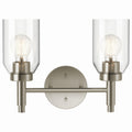 KICHLER 55184NI Madden 14.25 Inch 2 Light Vanity With Clear Glass In Brushed Nickel