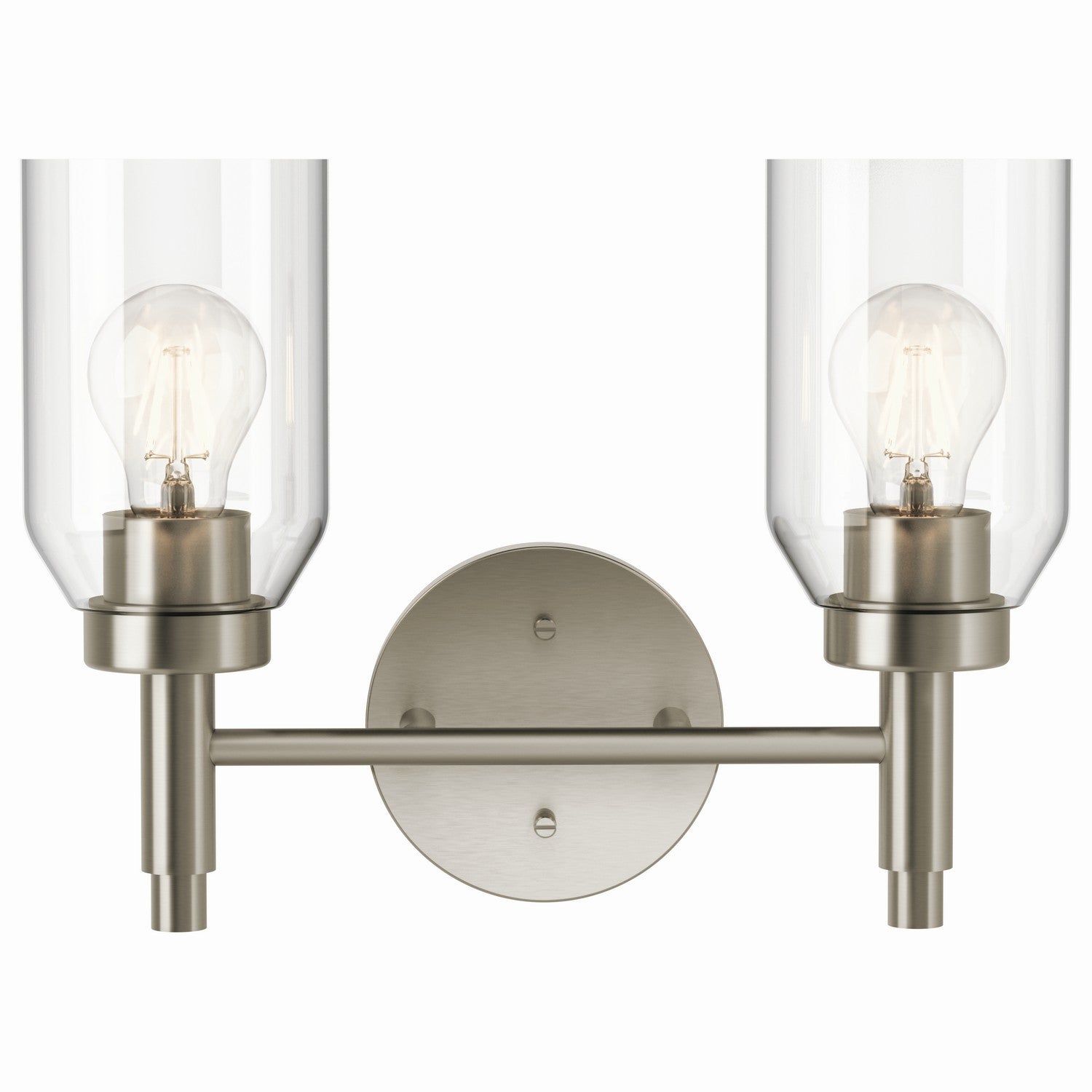 KICHLER 55184NI Madden 14.25 Inch 2 Light Vanity With Clear Glass In Brushed Nickel